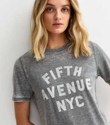 Dark Grey Fifth Avenue NYC Print T-Shirt