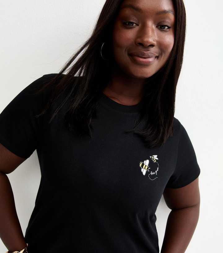 Curves Black Bee Free Relaxed T-Shirt