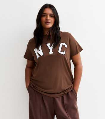 Curves Brown NYC Relaxed Tee