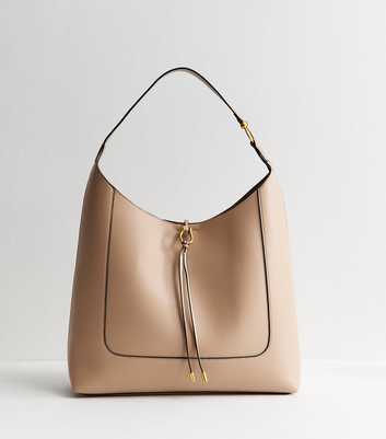 Mink Faux Leather Tassel Hobo Tote Bag