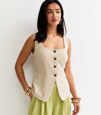 Petite Stone Square Neck Waistcoat