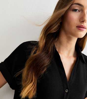 Tall Black Relaxed Short Sleeve Shirt