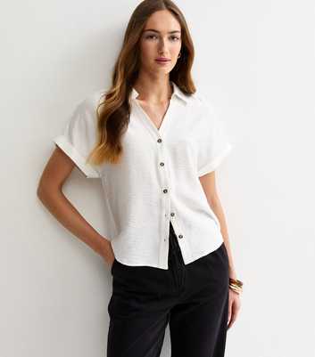 Tall White Relaxed Short Sleeve Shirt