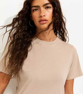 Mink Cotton Crew Neck T-Shirt