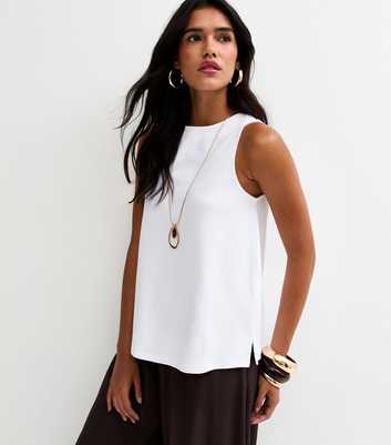 Premium White Jersey Tank Top