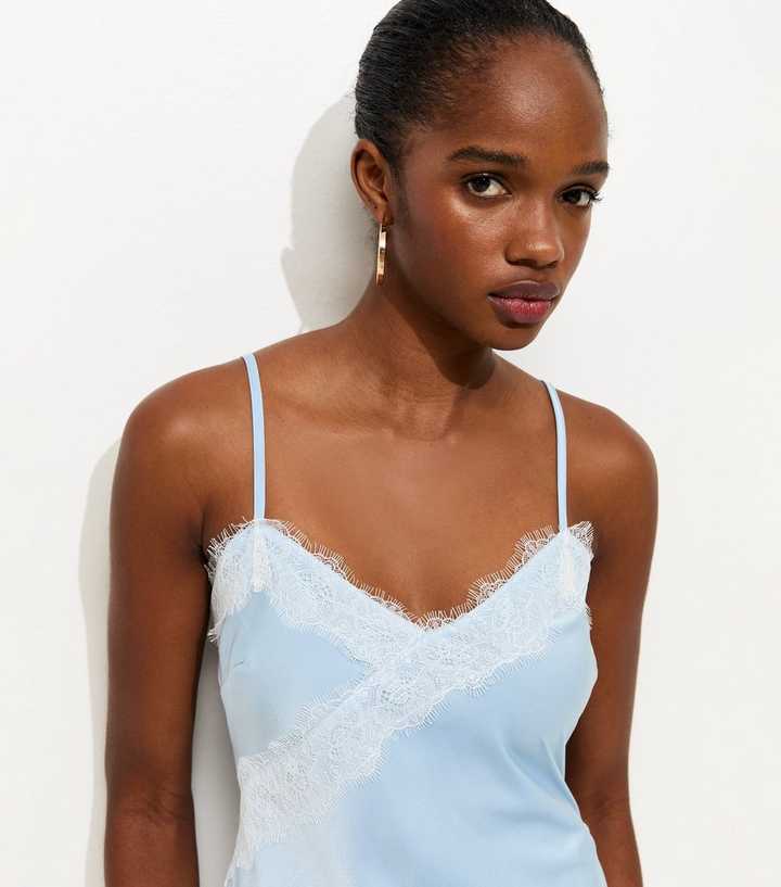 chinese dress ladies Palm Springs Lace Overlay Maxi Dress Blue– Selfie Leslie