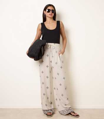 Blue Vanilla Stone Embroidered Trousers