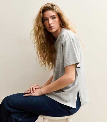 Light Grey Side Split T-Shirt