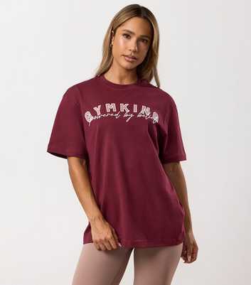 Gym King Burgundy Powered By Belief Tee