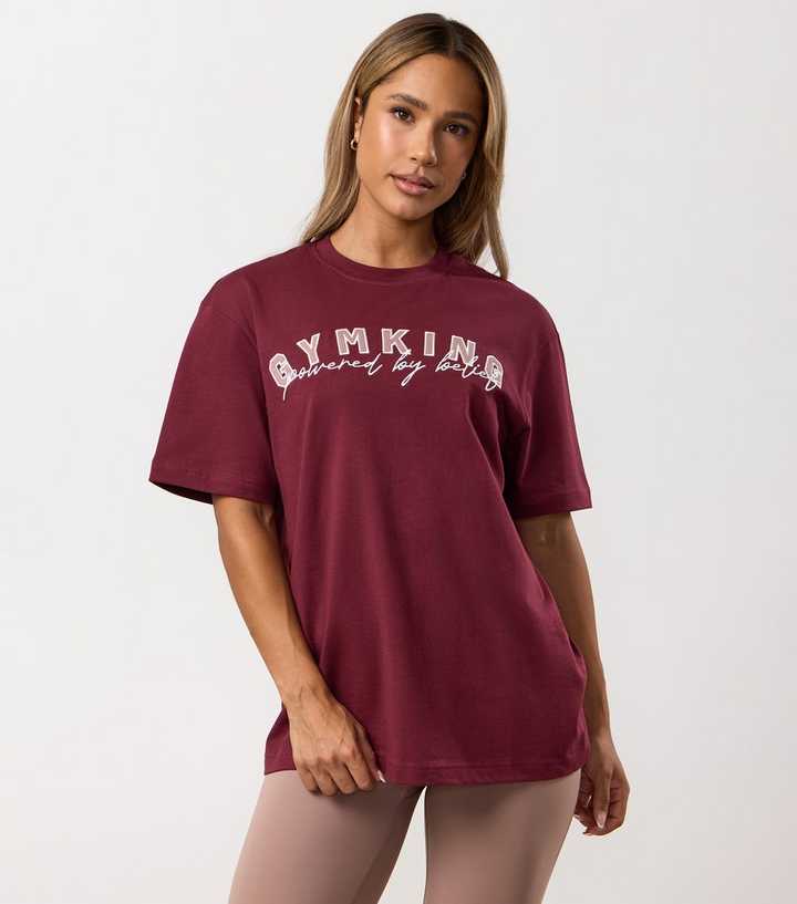 Gym King Burgundy Powered By Belief Tee
