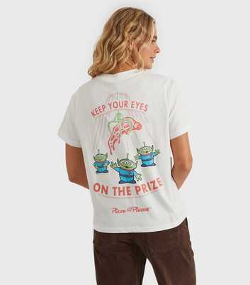 Custard Clothing White Disney Aliens Pizza Planet T-Shirt