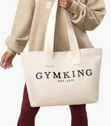 Gym King Off White Established Tote Bag