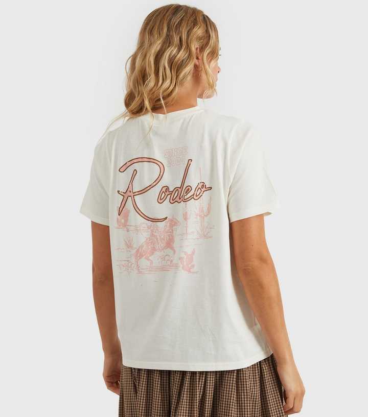 Custard Clothing White Rodeo Logo Print T-Shirt