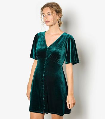 nasty gal green slip dress Zapaka Women Dark Green Floral Long Bridesmaid Dress A Line V-Neck Burnout Velvet Wedding Party Dress, Dark Green / US14 main image 0
