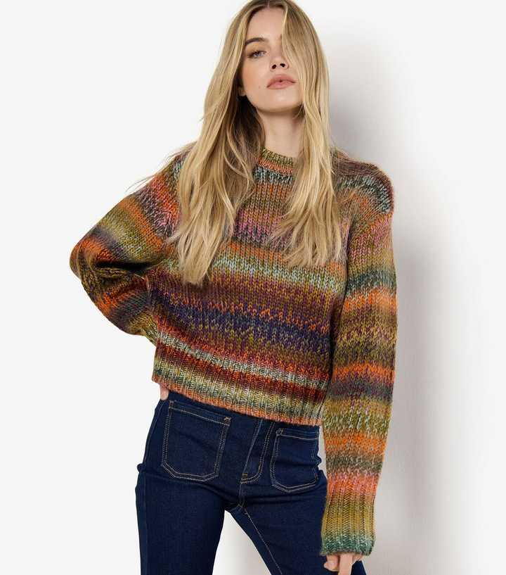  Apricot Multi-Colour Chunky Knit Jumper