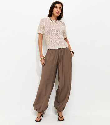 Brown Cuffed Leg Trousers