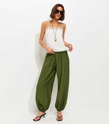 Green Cuffed Leg Trousers