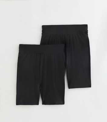Curves Pack Of 2 Black Cycling Shorts