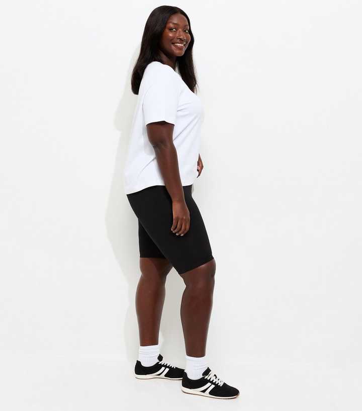 Curves Black Knee Length Cycling Shorts