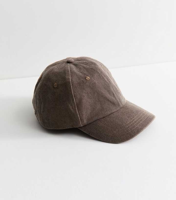 Dark Brown Topstitched Cap