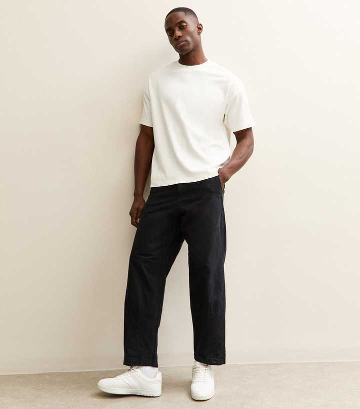 Jack & Jones Black Straight Chino Trousers