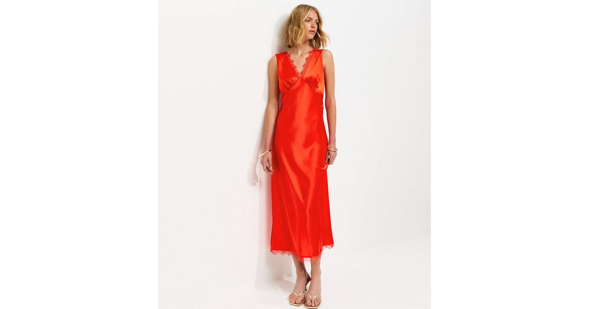 knee length dresses for ladies The Midi Slip Cherry Red – Cou Cou Intimates main image 0