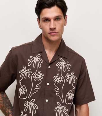 Only & Sons Dark Brown Relaxed Fit Resort Shirt
