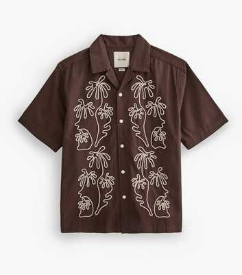 Only & Sons Dark Brown Relaxed Fit Resort Shirt