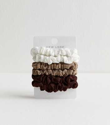 Pack of 6 Multicolour Mini Crinkled Scrunchies