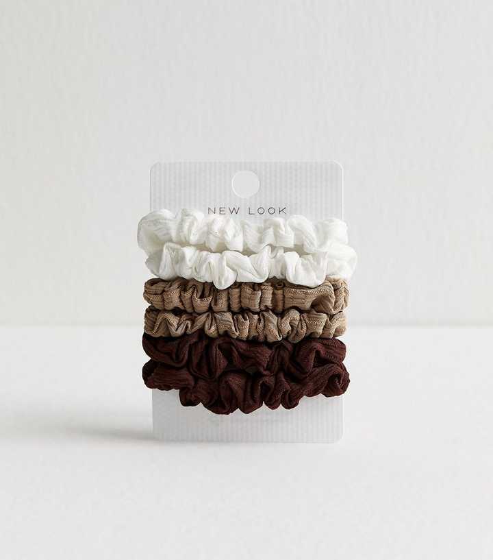 Pack of 6 Multicolour Mini Crinkled Scrunchies