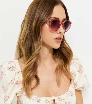 Pink Round Frame Sunglasses