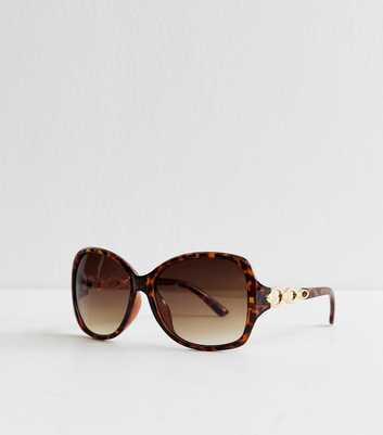 Brown Tortoiseshell Round Frame Sunglasses