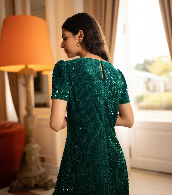green sequin shift dress Scotch & Soda Green Sequin Shift Dress main image 0