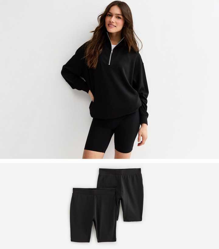 Petite Pack Of 2 Stretch Cotton Cycling Shorts