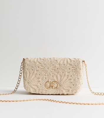 Cream Broderie Anglaise Crossbody Bag