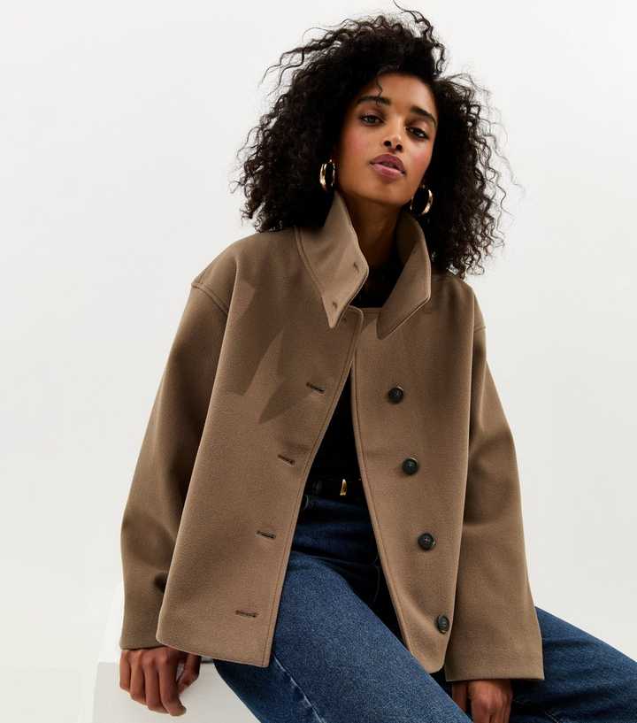 Mink Relaxed Funnel Neck Jacket