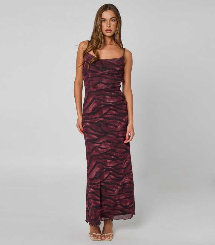 Urban Bliss Pink Cowl Neck Corset Maxi Dress