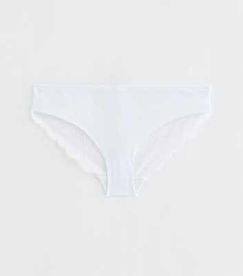 White No Vpl Lace Back Brazilian Briefs