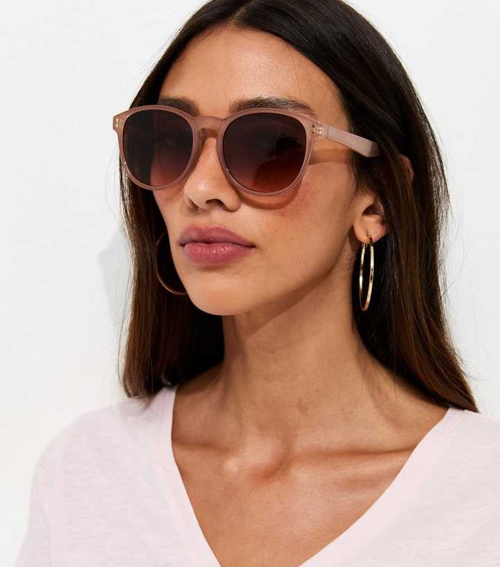 Light Brown D Frame Sunglasses