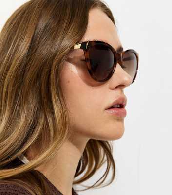 Brown Tortoiseshell Effect Cat Eye Sunglasses