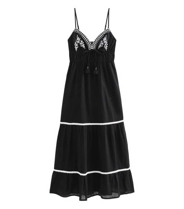 black embroidered beach dress Novias Bridal main image 1