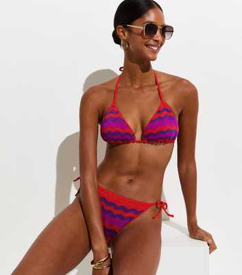 Purple Crochet Tie Side Bikini Bottoms
