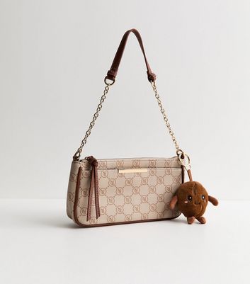 ブラウン＆くすみカラーෆ‪bagチャーム︎✨ バッグチャーム (ブラウン‬