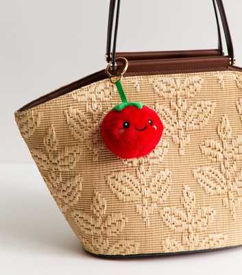 Bright Red Plush Tomato Bag Charm