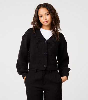 Pink Vanilla Black Cropped Cardigan