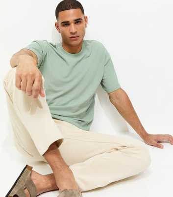 Light Green Oversized Fit Soft Textured T-Shirt