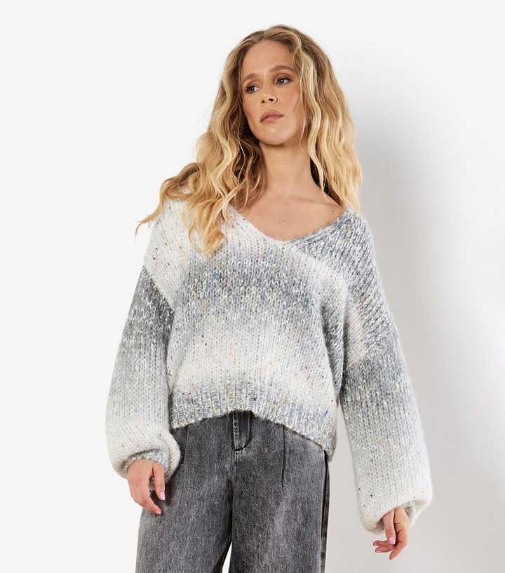 Apricot Grey Tinsel & Fleck Jumper