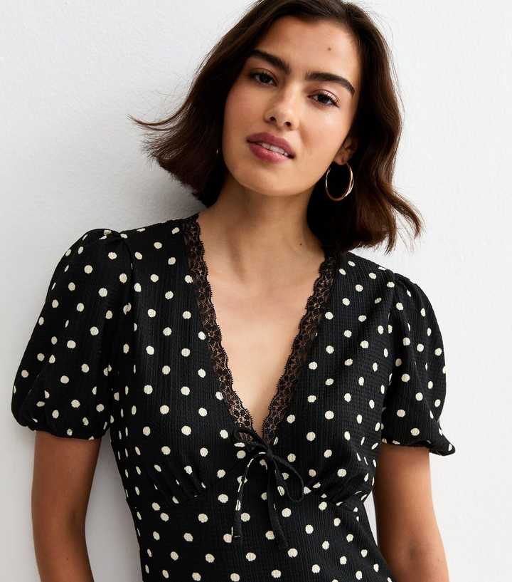 black owned bridesmaid dresses Meg Leopard Midi Dress in Black Leopard Polka Dot