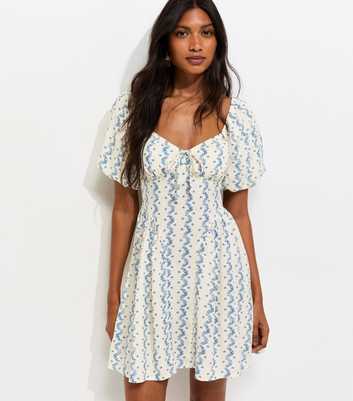 White Floral Milkmaid Mini Dress