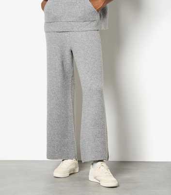 Apricot Mid Grey Waffle Knit Trousers